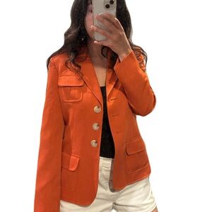 Le Suit Women's Vibrant Orange Blazer